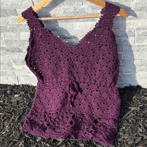 NEW! Handmade Purple Crochet Women’s Top